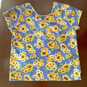 Forever 21 sunflower crop top for girls